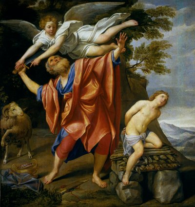 Español:  El sacrificio de Isaac The Sacrifice of Abraham de Domenichino