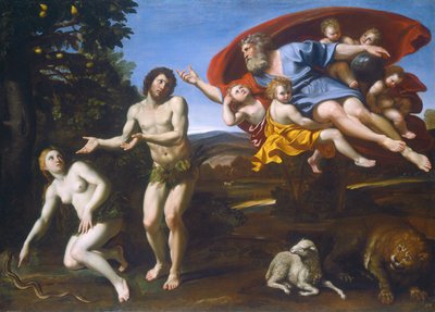 La reprensión de Adán y Eva de Domenichino