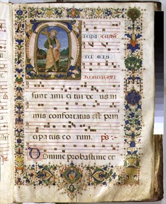 Ms 540 f.3r Página con inicial historiada 