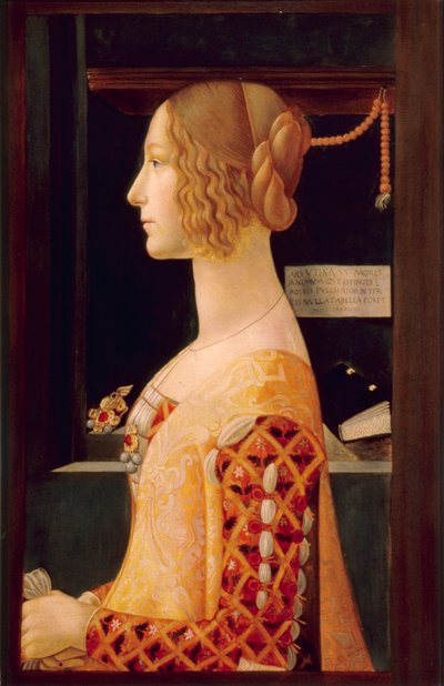 Retrato de Giovanna Tornabuoni, c.1899 (óleo sobre tabla) de Domenico (after) Ghirlandaio