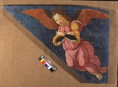 Ángel (panel del retablo de Figline) de Domenico (workshop) Ghirlandaio