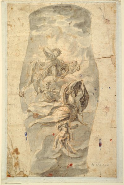 Diseño de techo con Apolo de Domenico Antonio Vaccaro