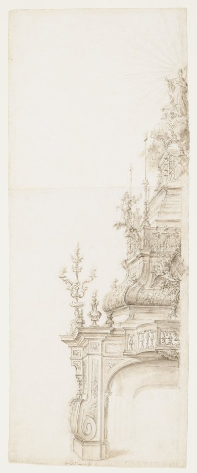Diseño para una decoración festiva en honor a un obispo de Domenico Antonio Vaccaro