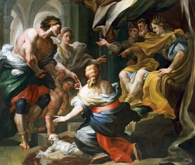 El juicio de Salomón de Domenico Antonio Vaccaro (1678-1745), óleo sobre lienzo de Domenico Antonio Vaccaro