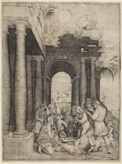 La adoración de los pastores de Domenico Beccafumi