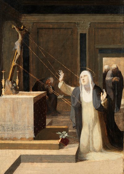 Beccafumi - Santa Catalina recibiendo los estigmas, 1545 de Domenico Beccafumi