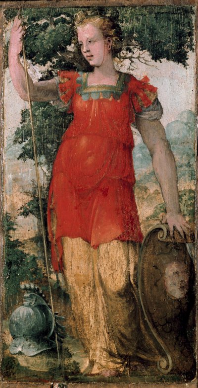 Personaje femenino, quizás Minerva de Domenico Beccafumi