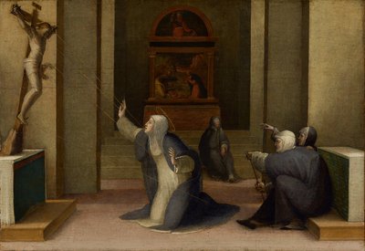 Santa Catalina de Siena recibiendo los estigmas de Domenico Beccafumi