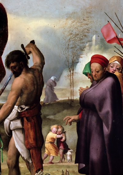 San Pablo en el trono (detalle) de Domenico Beccafumi