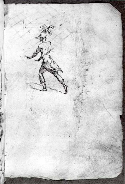 Boceto de un guerrero de Domenico Beccafumi
