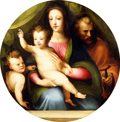 La Sagrada Familia con el Niño San Juan Bautista de Domenico di Pace Beccafumi  