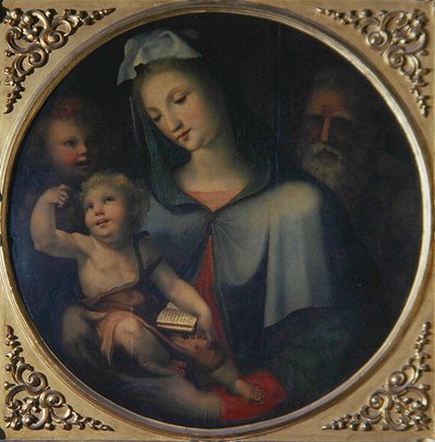 La Sagrada Familia con el joven San Juan Bautista, c.1518 de Domenico Beccafumi