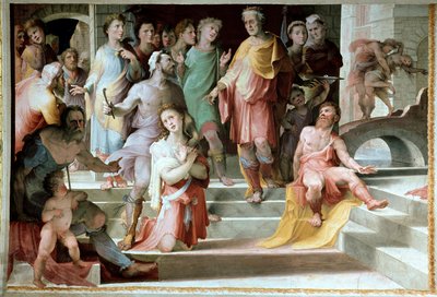 El sacrificio de Seleucos de Locres de Domenico Beccafumi