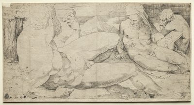 Tres Desnudos Masculinos de Domenico Beccafumi