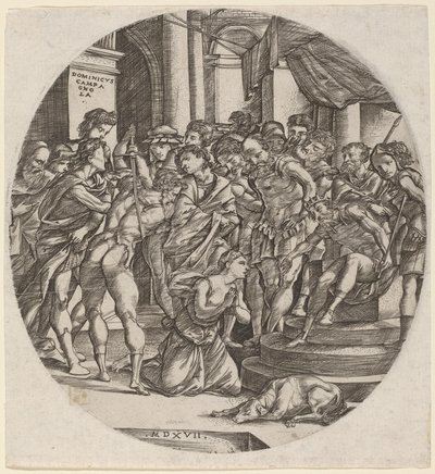 Decapitación de Santa Catalina de Domenico Campagnola