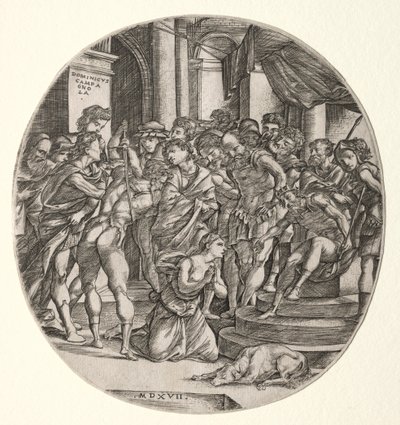 Decapitación de Santa Catalina, 1517 de Domenico Campagnola