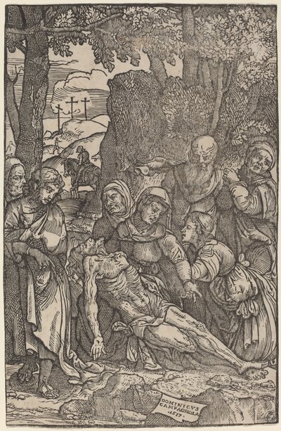 Lamentación de Cristo de Domenico Campagnola