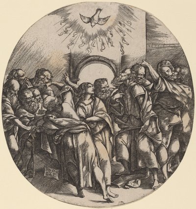 El descenso del Espíritu Santo de Domenico Campagnola