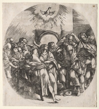 El descenso del Espíritu Santo de Domenico Campagnola