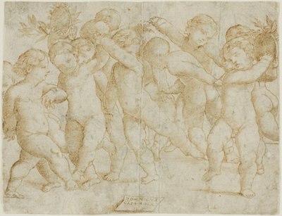 Doce niños bailando de Domenico Campagnola