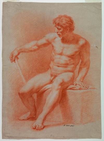 Dibujo, desnudo de Domenico Corvi