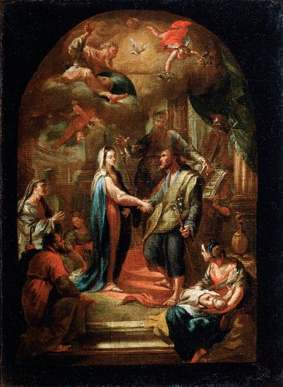 El matrimonio de María y José, siglo XVIII o principios del XIX de Domenico Corvi