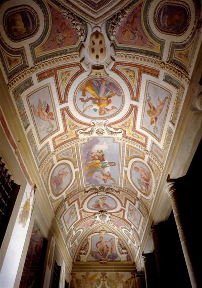Fresco del techo de la logia de la Villa Medicea, llamada la Ferdinanda, 1596-1600 de Domenico Cresti Passignano