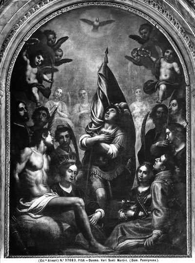 Los mártires santos en adoración del Espíritu Santo, 1603 de Domenico Cresti
