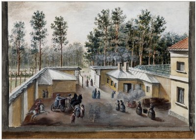 El hospital de Santa María Magdalena en Pavlovsk, c.1783 de Domenico Felice Lamoni