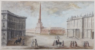 La Plaza del Palacio en San Petersburgo de Domenico Felice Lamoni