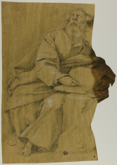 Evangelista escribiendo en el escritorio de Domenico Fiasella