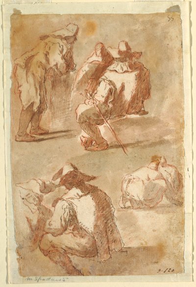 Estudios figurativos de Domenico Gargiulo, called Micco Spadaro