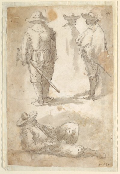 Estudios Figurativos de Soldados de Domenico Gargiulo, called Micco Spadaro