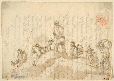 Figuras en una colina de Domenico Gargiulo, called Micco Spadaro