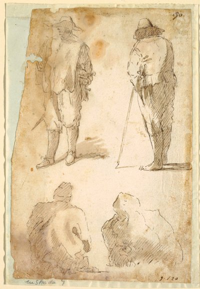 Cuatro hombres de Domenico Gargiulo, called Micco Spadaro