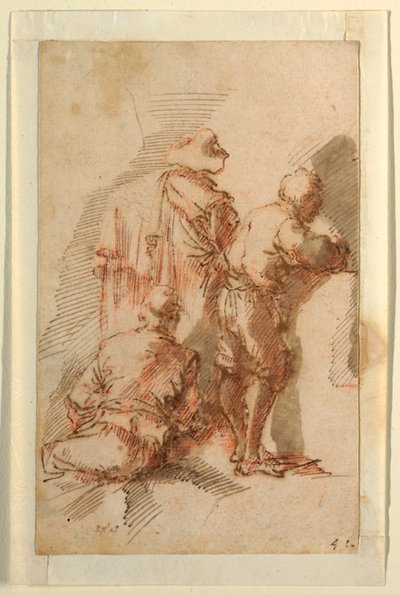 Tres hombres de Domenico Gargiulo, called Micco Spadaro