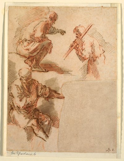 Tres hombres de Domenico Gargiulo, called Micco Spadaro