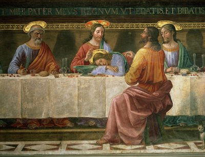 (detalle) de La última cena de Domenico Ghirlandaio