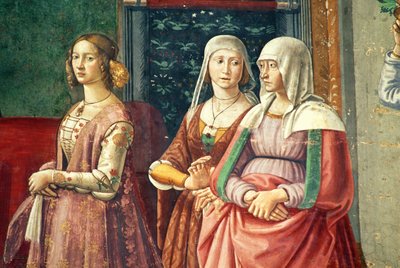 Damas Florentinas, del Nacimiento de San Juan Bautista de Domenico Ghirlandaio