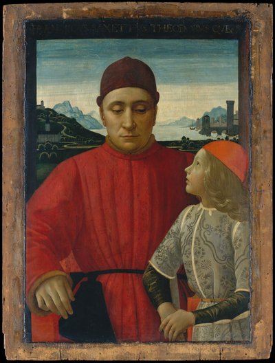 Francesco Sassetti 1421-1490 y su hijo Teodoro, ca. 1488 de Domenico Ghirlandaio