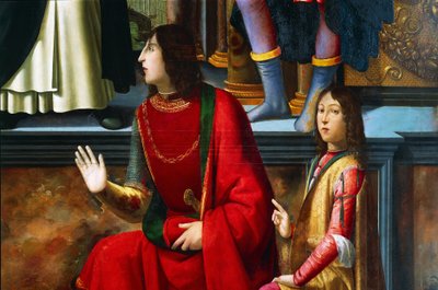 Pandolfo IV Malatesta y Carlo Malatesta, (detalle) de Domenico Ghirlandaio