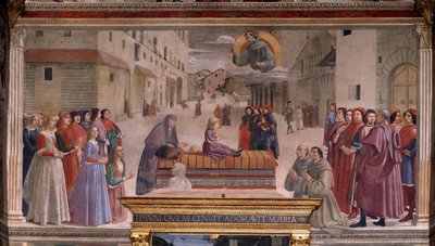 Resurrección de un niño por San Francisco (fresco) de Domenico Ghirlandaio