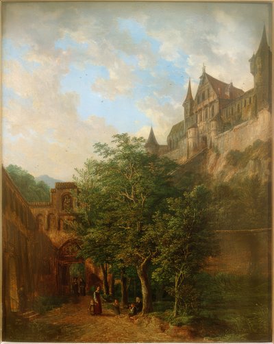 Castillo de Trausnitz cerca de Landshut de Domenico II Quaglio