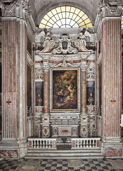 Anunciación, altar, sexta capilla, c.1679 de Domenico I Piola