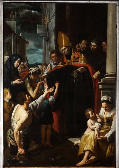 Limosna de Santo Tomás de Villanueva de Domenico Il Sarzana Fiasella