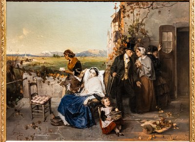 Mientras las hojas caen de Domenico Induno
