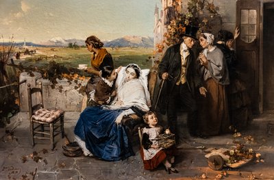 Mientras las hojas caen de Domenico Induno