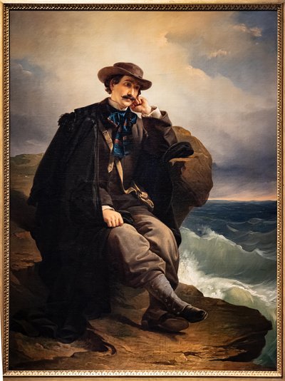 Retrato del poeta Aleardo Aleardi, c.1850 (óleo sobre lienzo) de Domenico Induno