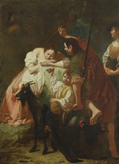 Una pastora durmiente de Domenico Maggiotto