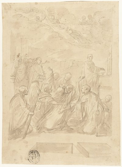 Muerte de San Benito de Domenico Maria Canuti